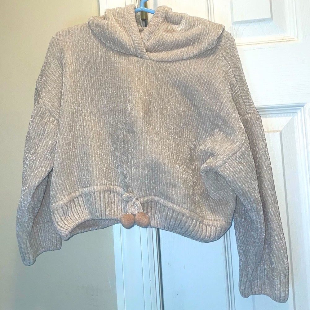 Zara crop hooded knitwear sweater - Girls - Size 4-5 years